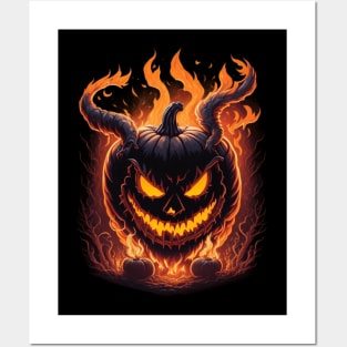 Halloween devil pumpkin  shirt Posters and Art